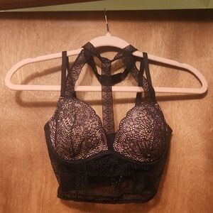 Victoria's Secret Black Lace Strappy Bra 34C NWOT